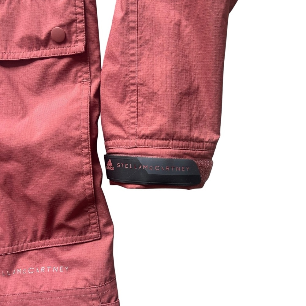 Adidas Stella McCartney Run ULT Jacket Windbreaker Clay Red size medium full zip - Picture 5 of 12